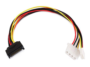 Unforgettable Divert Perception 15pin SATA Power Cable to 4pin Molex and 4pin Power Cable - Coastal  Discount Computers